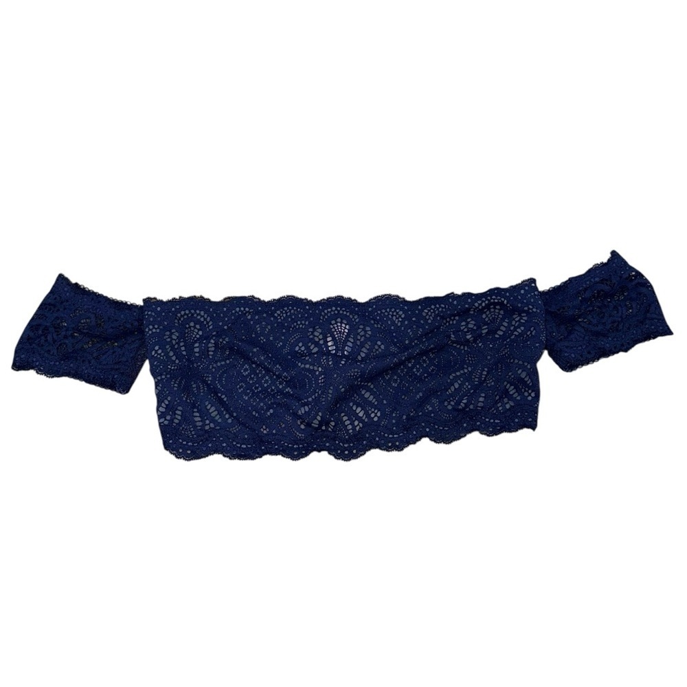 🔥3/$30 🔥 NWT Victoria’s Secret Dream Angels Off The Shoulder Lace Navy Blue Bral